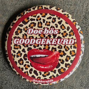 3 "Doe bös GOODGEKEURD" button - Vasteloavendj Button
