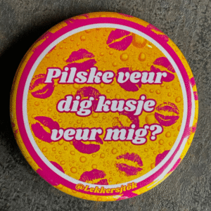 "Pilske veur dig kusje veur mig" button - Vasteloavendj Button
